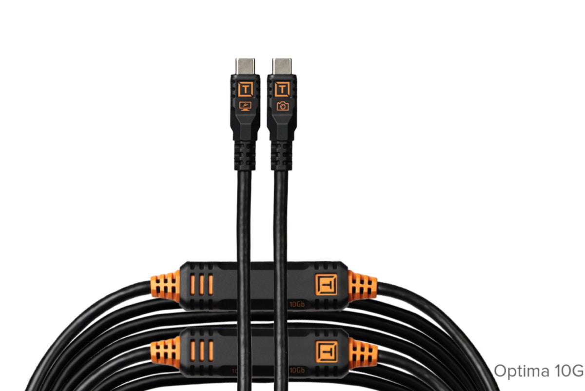 Tether Tools TetherPro Optima cavo 10G USB-C  dritto 9.4m  nero non riflettente