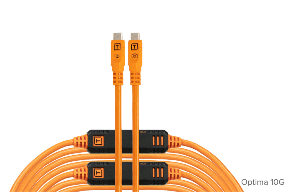 Tether Tools TetherPro Optima cavo 10G USB-C  dritto 9.4m  arancione ad alta visibilit�