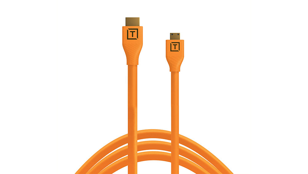 Tether Tools TetherPro cavo HDMI da Mini a HDMI 2.0  4,6m arancio alta visibilit�