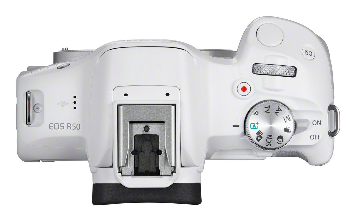 Canon EOS R50 bianca + RF-S 18-45mm F4.5-6.3 IS STM kit