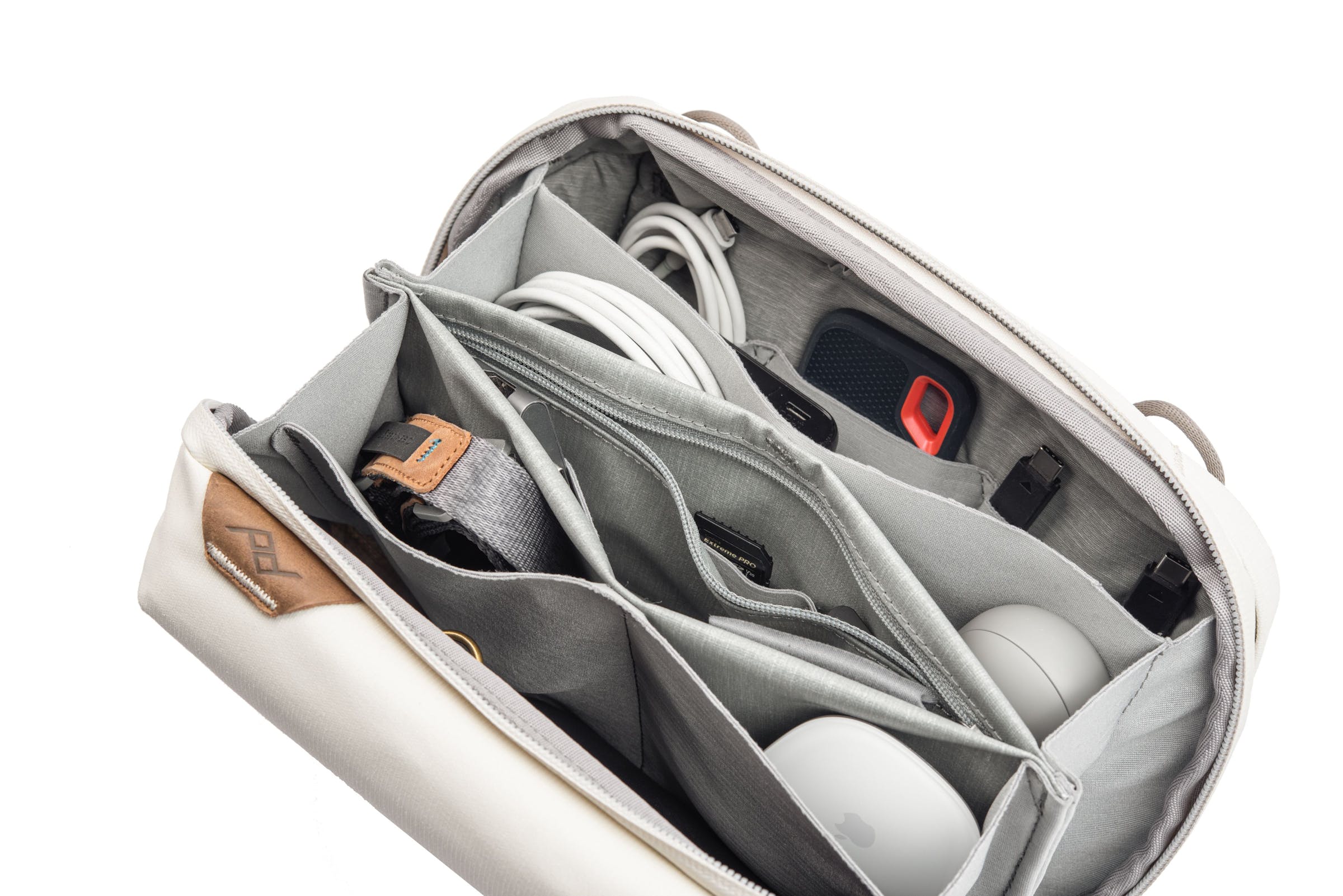 Tech Pouch Bone - Bianco Beige