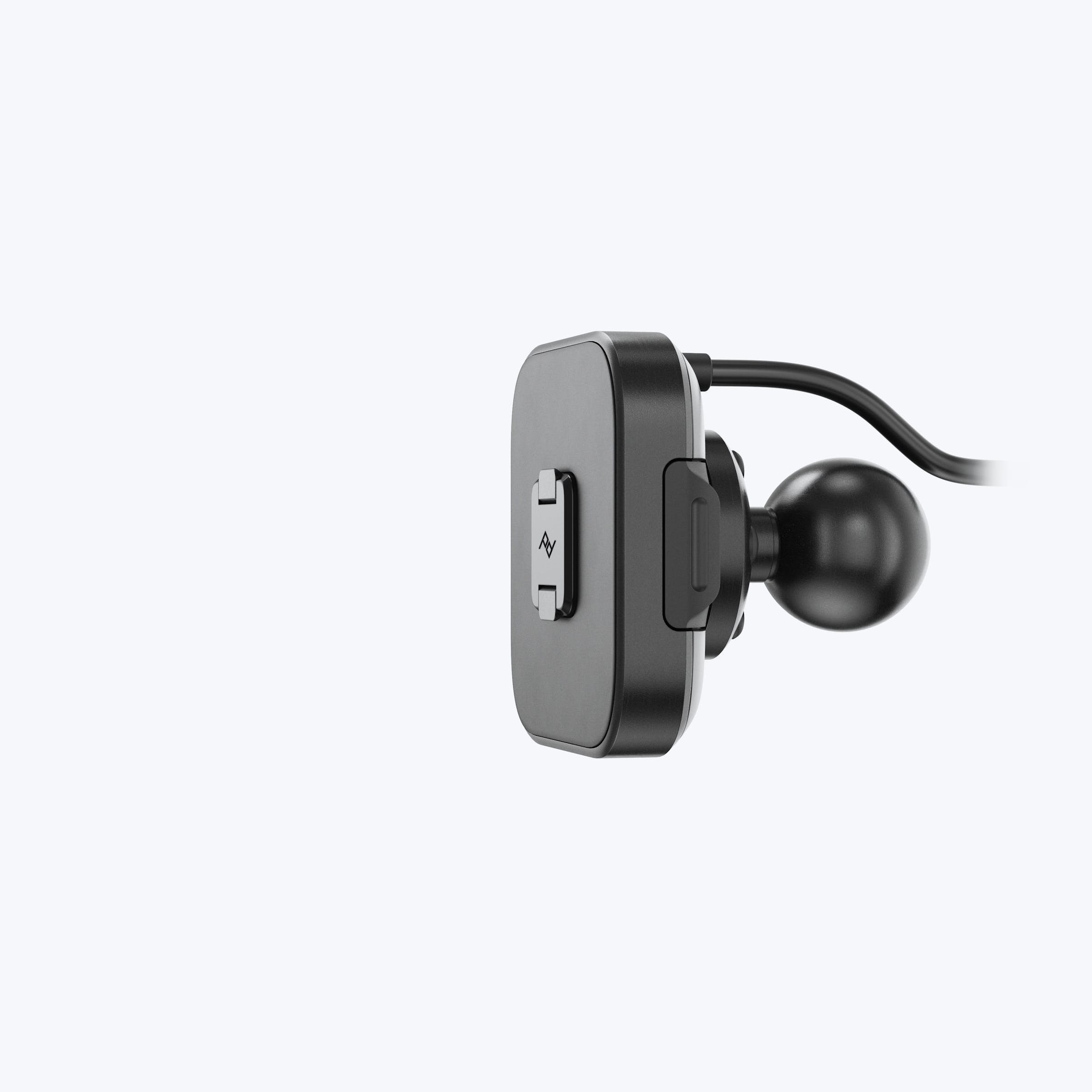 Mobile Motorcycle Mount 1" Ball Adapter: Locking & Charging Black