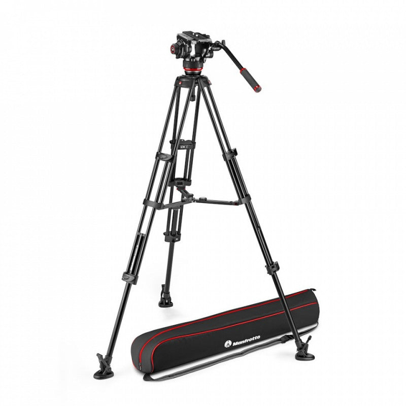 MANFROTTO MVK504XTWINMC TESTA VIDEO FLUIDA 504X E TREPPIEDE 2 TUBI IN FC E STAB. CENTRALE