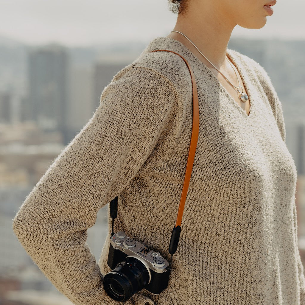 Form - Leather Pelle Camera Strap Neck - Amber