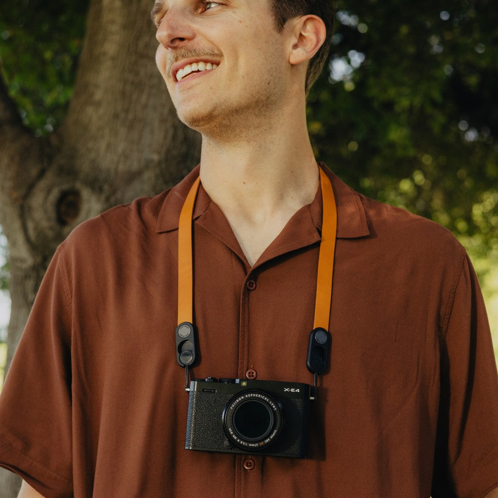 Form - Leather Pelle Camera Strap Neck - Amber