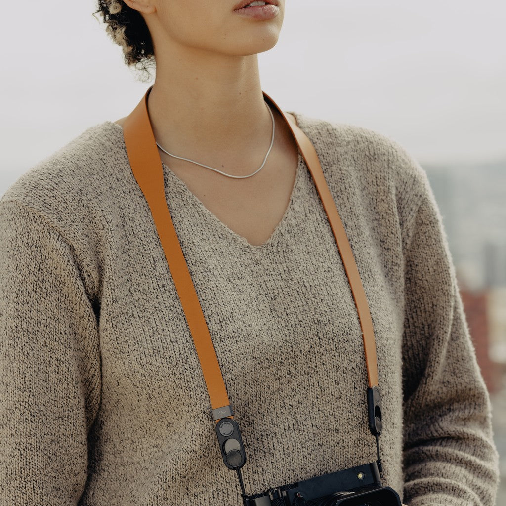 Form - Leather Pelle Camera Strap Short - Amber