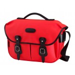 Billingham Borsa Hadley Pro Tela Neon Red/Bordi Cuoio nero e interno nero