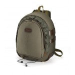 Billingham Zaino Rucksack 25 FibreNyte Verde Salvia/Bordi Cuoio cioccolato