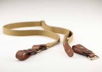 Billingham Cinghia a vita WSA Cinghia Khaki/Cuoio marrone chiaro + inserti ottone