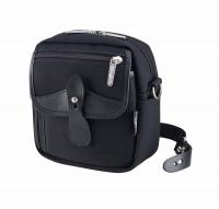 Billingham Borsello Pola Stowaway Tela Nero/Bordi Cuoio nero + finiture nichel